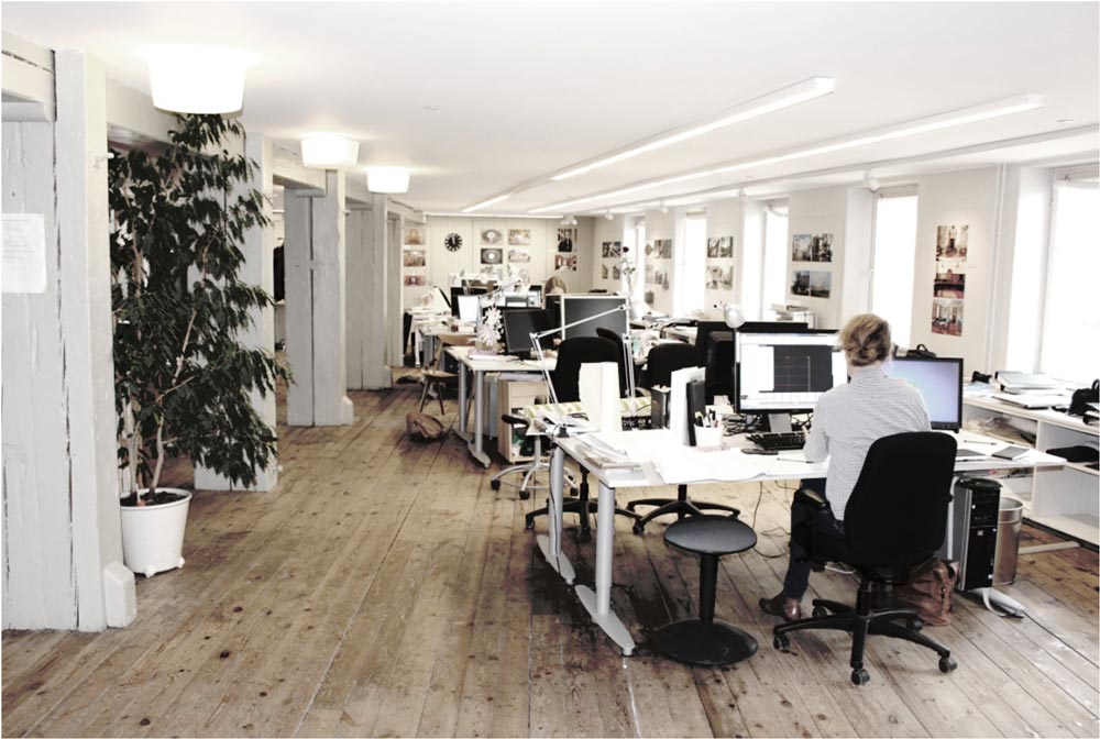 Fredrikssons arkitektkontor, kontorslandskap