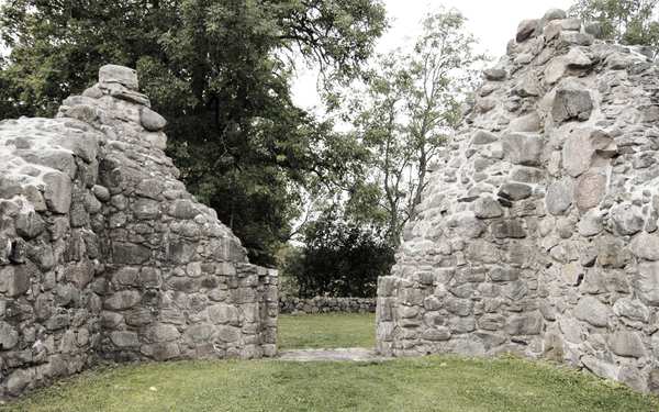 Hela Kronobäcks klosterruin från vänster